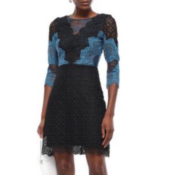 SANDRO BELLADONE LACE MINI DRESS SIZE 36 - Picture 5 of 13